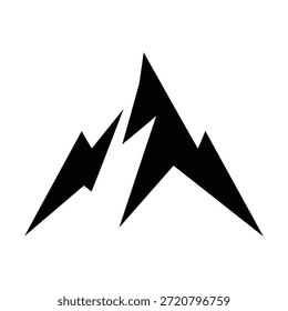 Minimalistische Bergsilhouette mit scharfen Spitzen