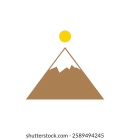 Minimalist Mountain Symbol Icon Design