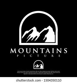 minimalist mountain vector logo modern minimalist