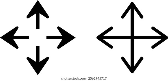 "Minimalist Move Cursor Icon Vector Design"
