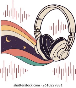 Minimalist Music Background with Sound Waves