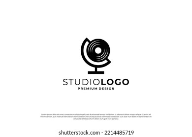 minimalist music logo design inspiration.