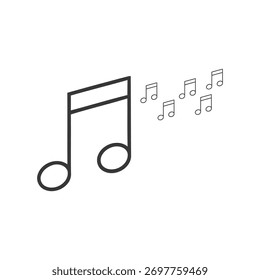 Minimalistische Noten, Vektorgrafik