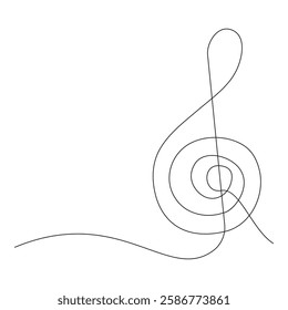 Minimalist Musical Line Art Illustration
