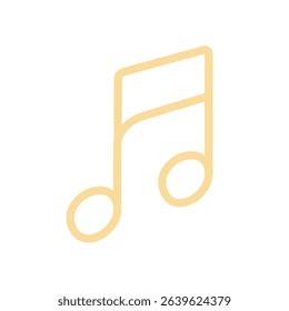 Minimalist musical note design element 515