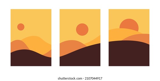 Minimalist natural abstract contemporary aesthetic background landscape