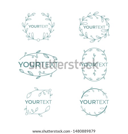 Minimalist nature frame logo vector
