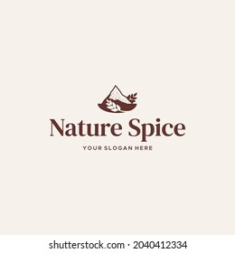 minimalist Nature Spice ingredients logo design