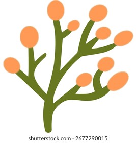 Minimalist nature vector featuring cotton plant flower illustration. Perfect for agricultural themes, fabric design, packaging, branding, and decorative projects inspired by natural, modern, and clean