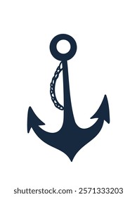 minimalist nautical anchor design , vector illustration