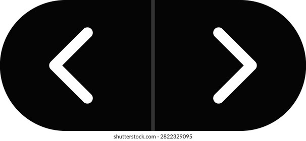 Minimalist Navigation Arrows for User Interface Design and Web Development Projects Showing Left and Right Direction Icons
