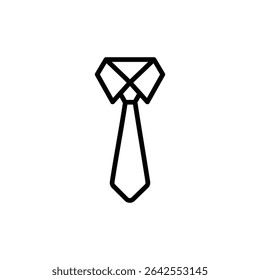 - Minimalist Necktie Icon for Business and Formal Wear
