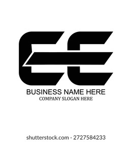 Logotipo de EE de espaço negativo minimalista, emblema criativo EE, design elegante EE, ícone profissional, marca elegante, identidade de logotipo exclusiva