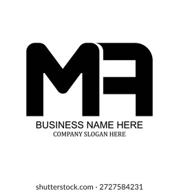 Minimalistisches Negativraum MA-Logo, kreatives MA-Emblem, schlankes MA-Design, professionelles Symbol, stylisches Branding, einzigartige Logo-Identität