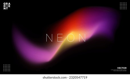 Minimalist Neon background. Fluid energy dynamic template backdrop. Trendy art. Vector Illustration. EPS 10.