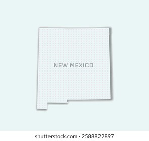 Minimalist New Mexico state map with a clean, stylish design. Perfect for branding, travel, and education.	