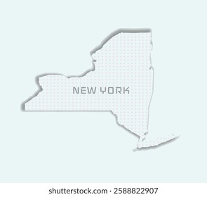 Minimalist New York state map with a sleek, professional design. Perfect for business, travel, and digital use.	