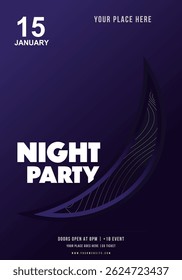Minimalist Night Party Flyer Template with Bold Typography and Elegant Design