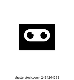 Minimalist ninja logo. black, square, avatar, japan. Vector