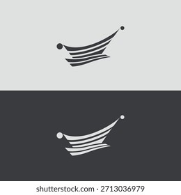 Minimalist Noah's Ark Logo vector. Simple ship illustration suitable for your business travel logo or etc