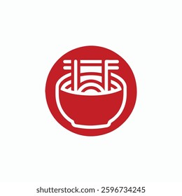 Minimalist noodle logo for sale.