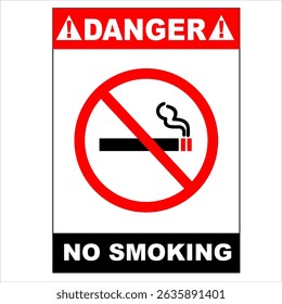 Minimalist no-smoking symbol illustration, ideal for public signage, 
    stickers, and anti-smoking campaign posters.
    Minimalist style, flat art design.
