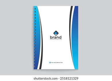 Minimalist notebook cover template design