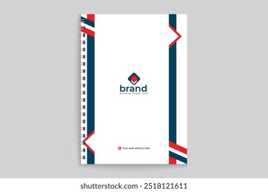 Diseño minimalista de la Plantilla de la cubierta del cuaderno 