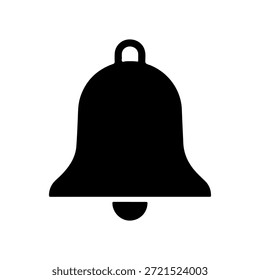 Minimalist notification bell icon vector flat alert symbol illustration