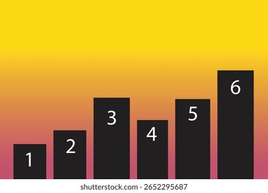 Minimalist Numbered Bar Chart on Gradient Background - Powered by Shutterstock - Get 15% off with code: PIKWIZARD15