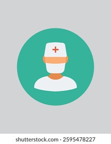a minimalist nurse icon flat design