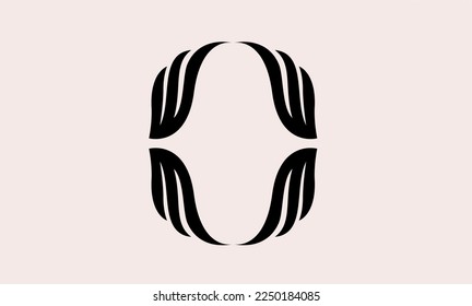minimalist o logo formed from 4 wings that come together.