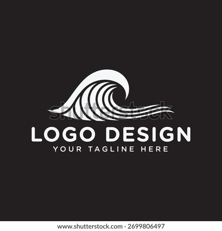 Minimalist Ocean Wave Logo Design Concept