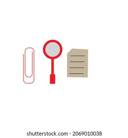 Minimalist office clip art or flat illustration