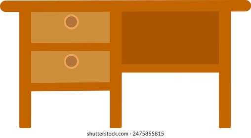 minimalist office desk design vector