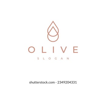 minimalist oil drop logo design