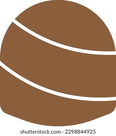 Minimalist One Bite Chocolate Vector Flat Illustration