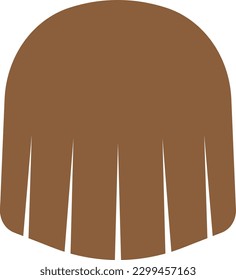 Ilustración plana de un vector de chocolate con una bota minimalista