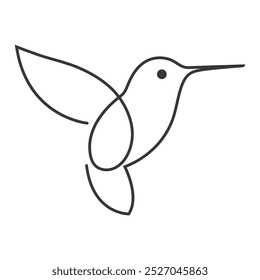 Minimalist One Line Bird Drawing