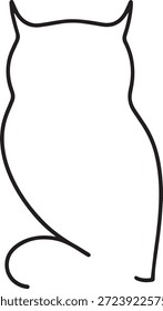Dibujo minimalista de una línea de una silueta de búho sobre fondo blanco para decoración de pared estética elegante