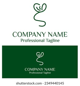 Logo de una línea minimalista de flor. Diseño de logotipo minimalista. Perfecto para la moda, la belleza, el logotipo del spa. 