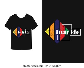 Minimalist one word typography and geometric shirt or tshirt design 