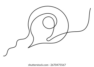 Minimalistische einzeilige Sprechblase Zeichnung und Vektordesign Kunst