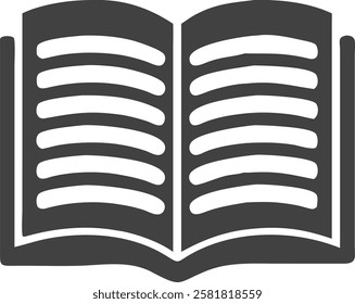 Minimalist Open Book Vector Illustration 