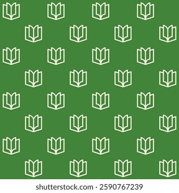 Minimalist Open Books Vector Seamless Pattern