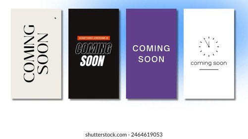 Minimalist opening soon Launching event social media stories template for announcement and marketing