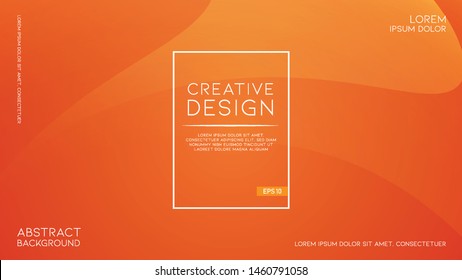 minimalist orange background with liquid shapes. minimal geometric wallpaper with dynamic fluid composition. modern clean design concept for your project. vector illustration.