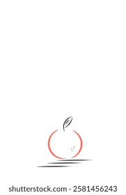 a minimalist orange fruit design