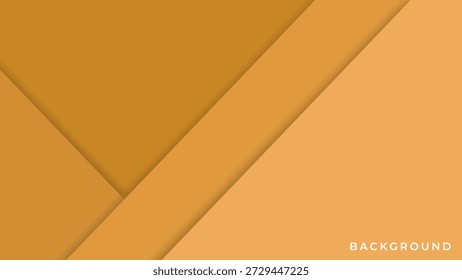 Fondo de papel en capas naranja minimalista, superposición de sombra Abstractas para fondo de presentación creativa