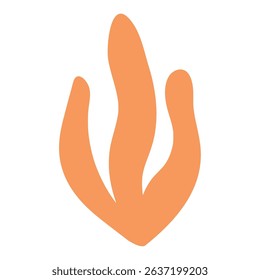 Minimalist Organic Coral Shape Illustration
